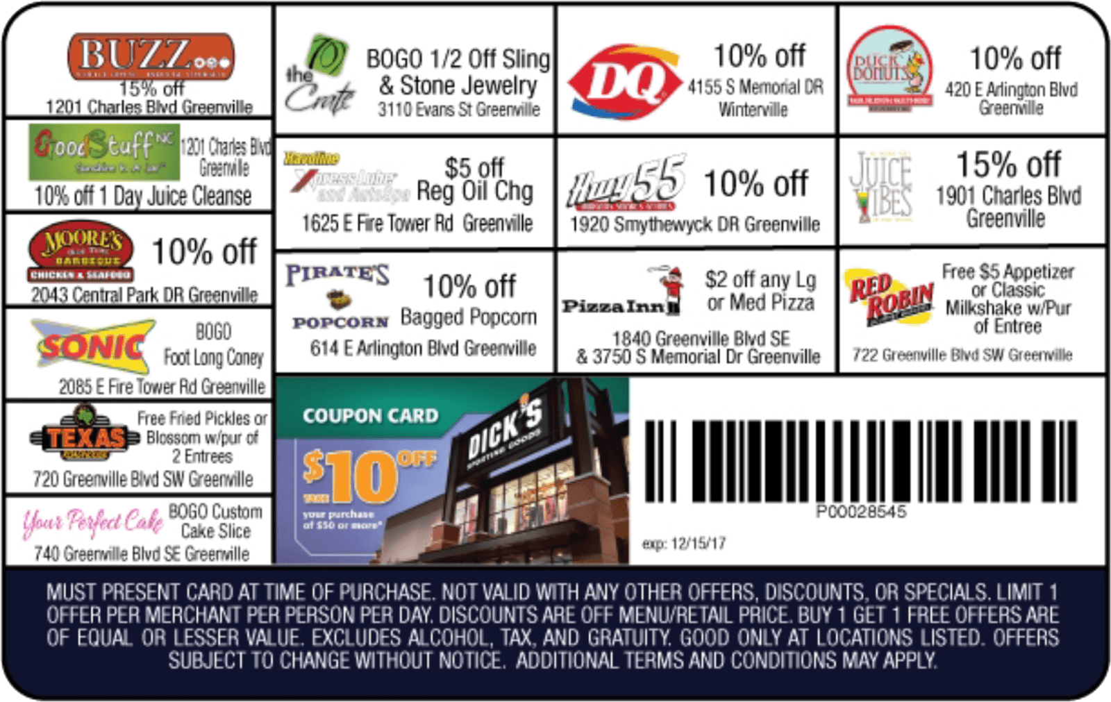 Fundraising Discount Cards