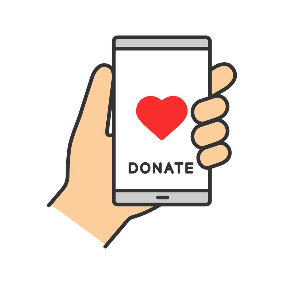 smartphone-donation-app-color-icon-digital-charity-online-fundraising-making-donation-using-mobile-phone-isolated-illustration-vector
